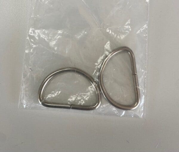 Lightweight Silver 1" D-Rings 2Pk