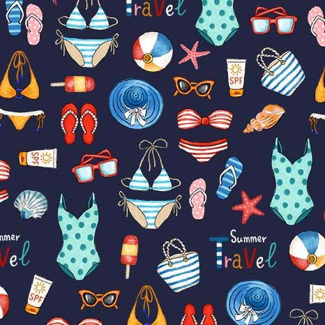 Portofino Beach Theme 9670 Navy