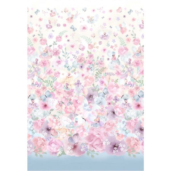 My Heart Flutters Border Print 9975 Pink
