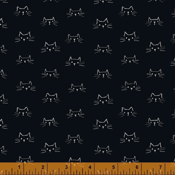 Mod Cats Faces Black 52607-3