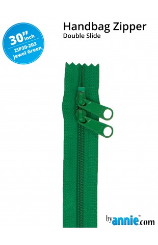 By Annie 30in Double Slide Zipper - Jewel Green