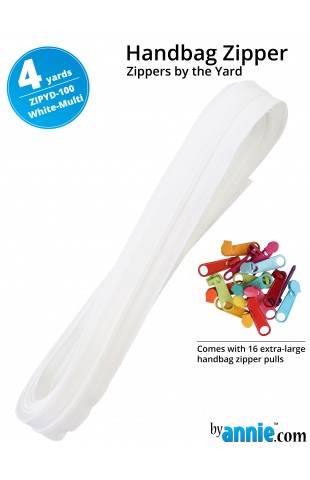 By Annie Zipper by the Yard 4Yd - White Multi