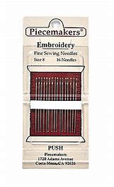 Piecemaker Embroidery Needles #8 16 Pk