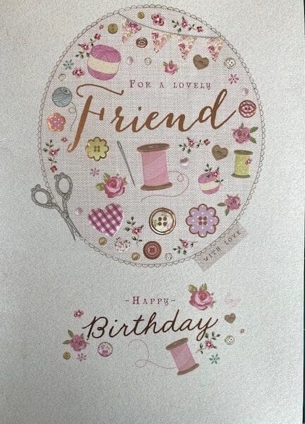 Sewing Themed Birthday Card